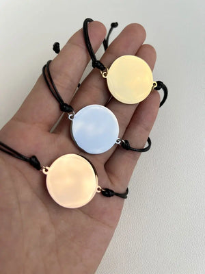 10pcs Stainless Steel Round Blanks Tags Charm Bracelet Mirror Polish Pendant