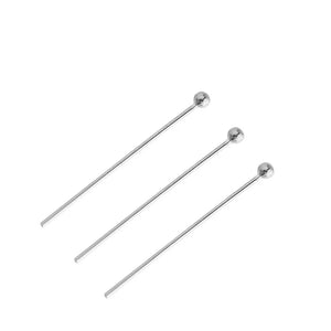 10pcs 925 Sterling Silver Ball Head Pins Needles For DIY Jewelry Making