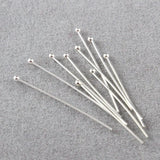 10pcs 925 Sterling Silver Ball Head Pins Needles For DIY Jewelry Making