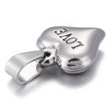 10pcs Love Heart Stainless Steel Charms for Jewelry Making