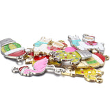10pcs Christmas Charms Enamel Pendants Xmas Ornaments for Jewelry Making