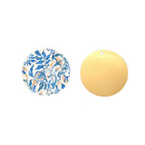 10pcs Colorful Painted Round Flower Pattern Charms Pendant for DIY Accessories