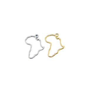 10pcs 20mm Stainless Steel Africa Map Charms Pendant DIY Jewelry 2 Colors
