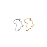 10pcs 20mm Stainless Steel Africa Map Charms Pendant DIY Jewelry 2 Colors