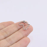 10pcs 20mm Stainless Steel Africa Map Charms Pendant DIY Jewelry 2 Colors