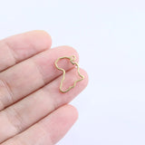 10pcs 20mm Stainless Steel Africa Map Charms Pendant DIY Jewelry 2 Colors