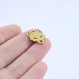 10pcs 20mm Wolf Head Charms Pendant Wholesale Stainless Steel DIY Jewelry