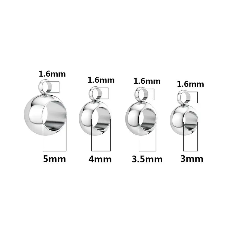Stainless Steel Beads Bails Pendants Conector DIY Jewelry Making