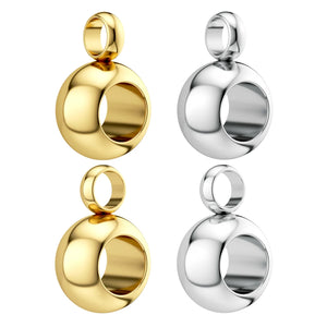 Stainless Steel Beads Bails Pendants Conector DIY Jewelry Making