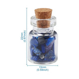 Glass Wishing Bottles with Stone Beads for DIY Jewelry Making