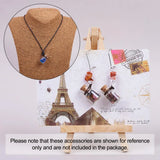 Glass Wishing Bottles with Stone Beads for DIY Jewelry Making