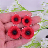 Poppy Charms for Anzac Resin Flower Jewlery DIY