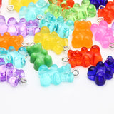 10pcs 20x11mm Cartoon Bear Pendant Resin Beads for Jewelry Making