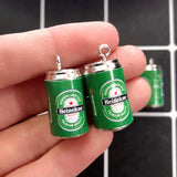 10pcs 20x12mm Plastic Pop Can Wine Bottle Earring Charms DIY Mini Crafts