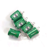 10pcs 20x12mm Plastic Pop Can Wine Bottle Earring Charms DIY Mini Crafts