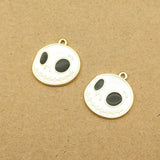 10pcs Enamel Halloween Skull Charm for Jewelry Making Earring Pendant