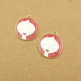 10pcs Enamel Halloween Skull Charm for Jewelry Making Earring Pendant