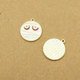 10pcs Enamel Halloween Skull Charm for Jewelry Making Earring Pendant