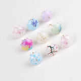 10pcs Bird Flowers Print Umbrella Charms for DIY Jewelry Making