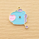 10pcs Enamel Cartoon Charm for DIY Jewelry Making Crafting