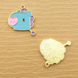 10pcs Enamel Cartoon Charm for DIY Jewelry Making Crafting