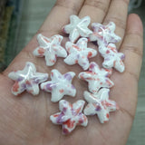 10pcs 21x19mm Starfish Ceramic Beads DIY Spacer Ceramics Bead For Jewelry Making
