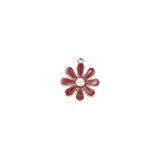 10pcs Enamel Flower Charms Sunflower Pendant DIY Jewelry Material