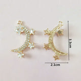 10pcs Crystal Moon Stars Pendant Charm - DIY Jewelry Making