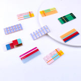 10pcs Lines Print Rectangle Pendant Charms DIY Jewelry Making