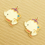10pcs Elephant Charm for Jewelry Making Earring Bracelet Necklace