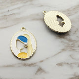 10pcs Enamel Girl Charms for Jewelry Making Earring Bracelet Necklace DIY Supply