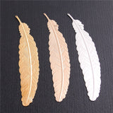 10pcs Copper Feather Plumage Charms Pendants for DIY Jewelry Making