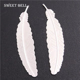 10pcs Copper Feather Plumage Charms Pendants for DIY Jewelry Making