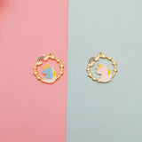 10pcs Rainbow Unicorn Enamel Charms for DIY Jewelry