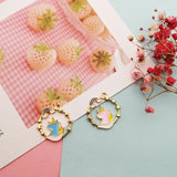 10pcs Rainbow Unicorn Enamel Charms for DIY Jewelry