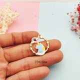 10pcs Rainbow Unicorn Enamel Charms for DIY Jewelry