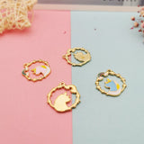 10pcs Rainbow Unicorn Enamel Charms for DIY Jewelry