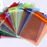 10pcs 23 Colors Organza Jewelry Packaging Bag Drawstring Pouches