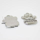 10pcs 23x19mm You Left Paw Prints on My Heart Charms Pendant DIY Jewelry Making