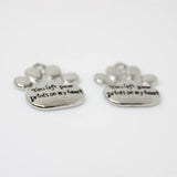 10pcs 23x19mm You Left Paw Prints on My Heart Charms Pendant DIY Jewelry Making