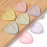 10pcs 23x21mm Frosted Love Heart Acrylic Beads for Jewelry Making