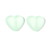 10pcs 23x21mm Frosted Love Heart Acrylic Beads for Jewelry Making