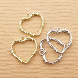 10pcs Heart Charm for Jewelry Making Earring Bracelet DIY Craft Supplies