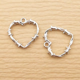 10pcs Heart Charm for Jewelry Making Earring Bracelet DIY Craft Supplies