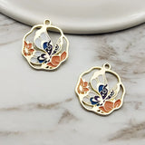 10pcs 23x26mm Alloy Enamel Butterfly Charms for DIY Jewelry Making