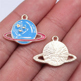 10pcs 24x18mm Solar System Charms KC Plated Zinc Alloy Charms Pendant
