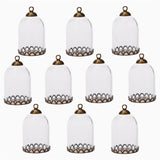 10pcs 25*18mm Glass Tube Beads with Base Hollow Glass Pendant