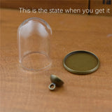 10pcs 25*18mm Glass Tube Beads with Base Hollow Glass Pendant