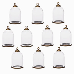 10pcs 25*18mm Glass Tube Beads with Base Hollow Glass Pendant