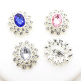 10pcs 25*28mm Oval Rhinestone Button DIY Wedding Scrapbooking Crafts